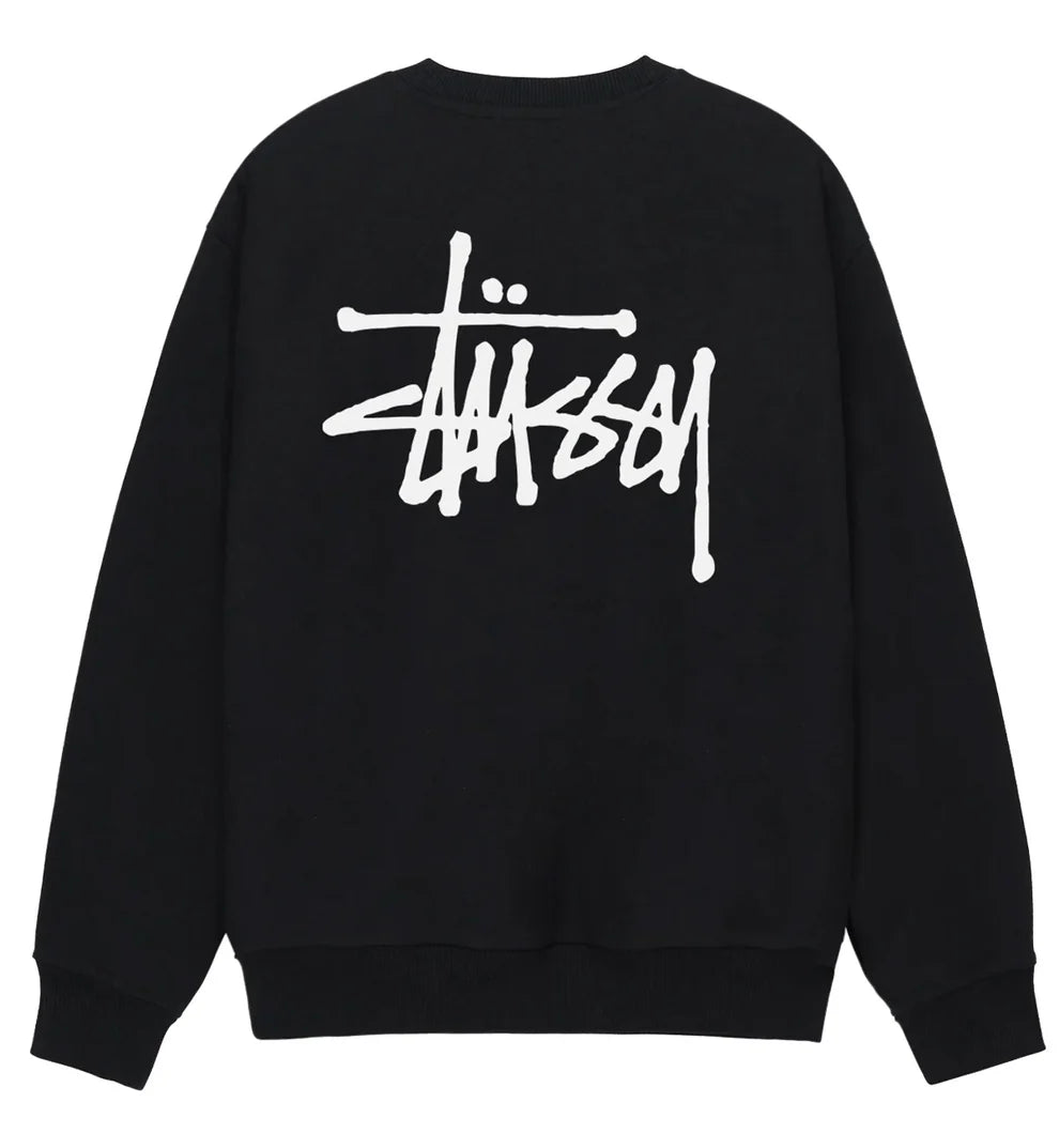 Stussy Basic Crew Sweatshirt - Black
