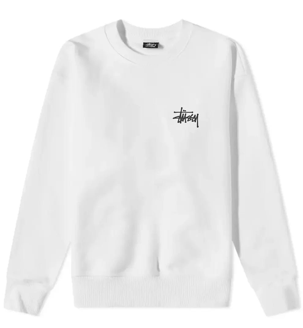 Stussy Basic Crew Sweatshirt White
