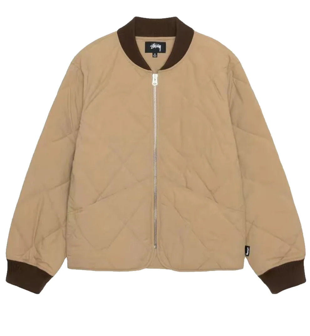 Stussy 8 Ball Quilted Liner Jacket（米色）