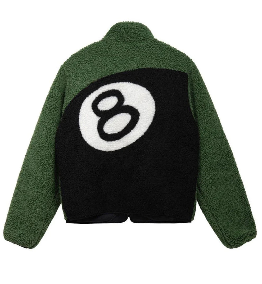 Stussy 8 Ball Sherpa Reversible Jacket（绿色）