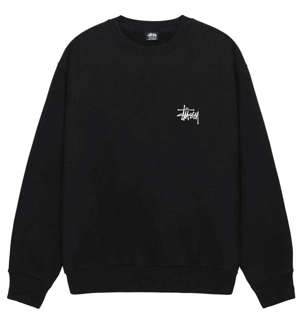 Stussy Basic Crew Sweatshirt - Black